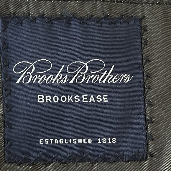 Brooks Brothers Men's Wool Black Blazer Size 42 Regular Three Buttons Full Lined - Picture 7 of 13